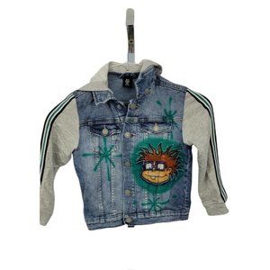 Custom Hand Painted Chucky Rugrats Denim Jacket Size 5-6 years